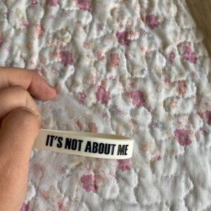 Statement White Bracelet with Black Text